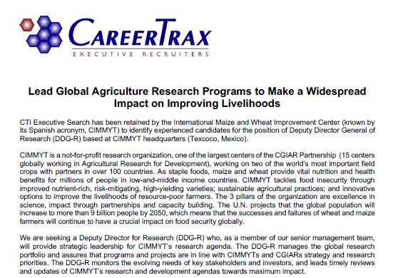 Job posting: Deputy Director for Research