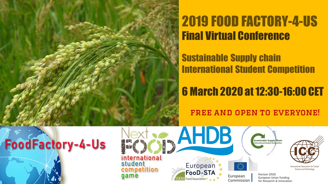 FoodFactory-4-Us Final Conference on Sustainable Cereals - 6 March 2020