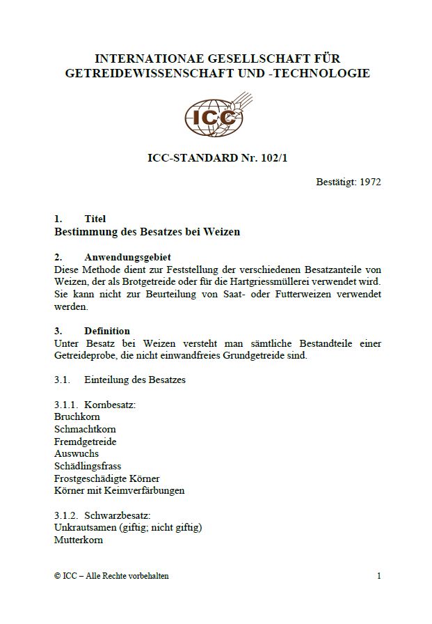 102/1 Bestimmung des Besatzes bei Weizen [PDF]