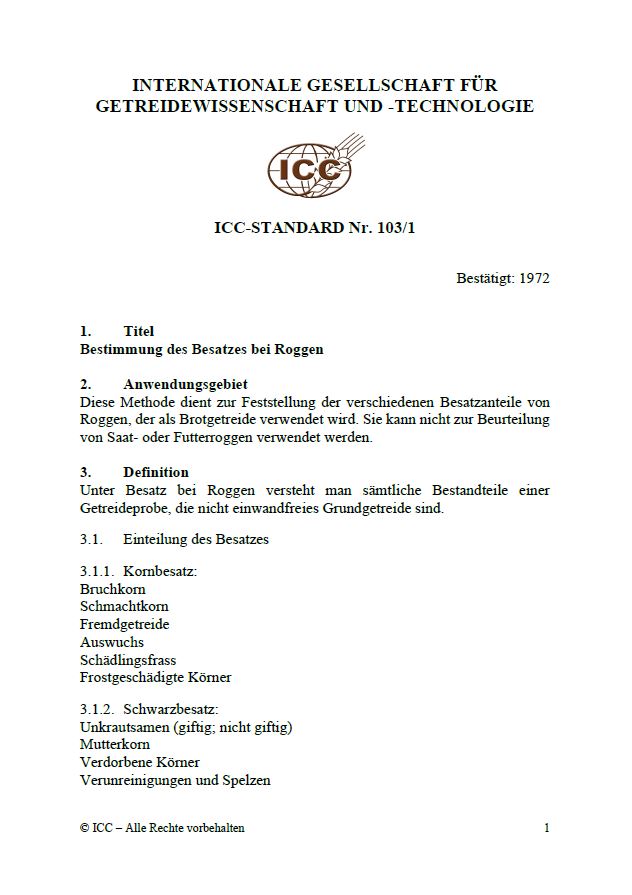103/1 Bestimmung des Besatzes bei Roggen [PDF]