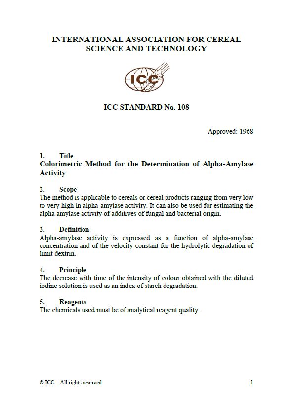108 Colorimetric Method for the Determination of Alpha-Amylase Activity [PDF]