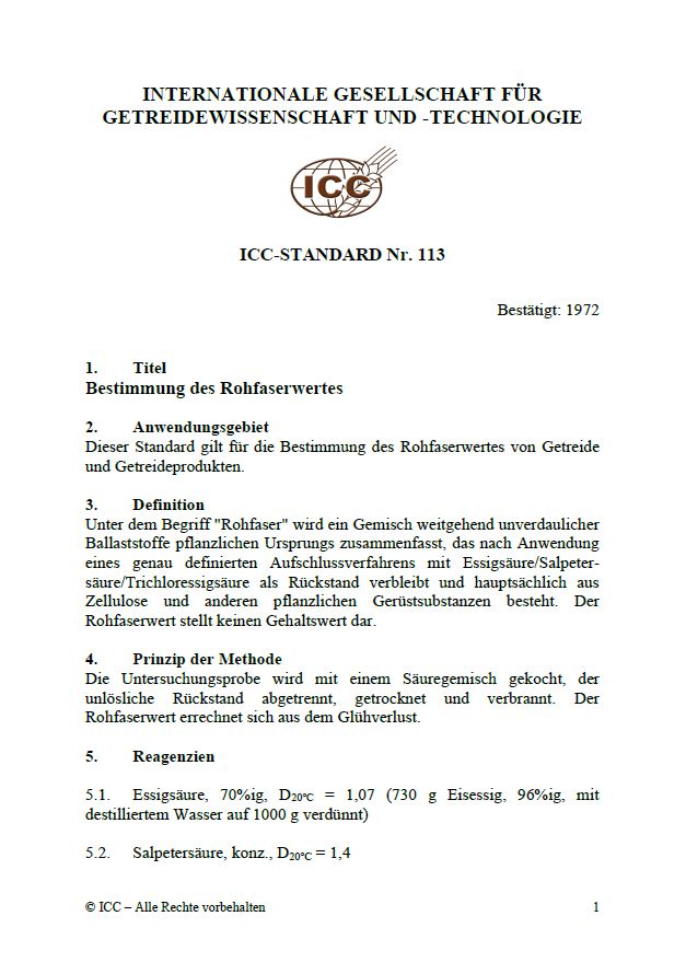 113 Bestimmung des Rohfaserwertes [PDF]
