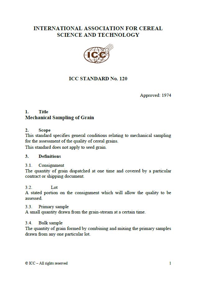 120 Mechanical Sampling of Grain [PDF]
