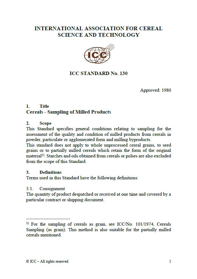 130 Cereals - Sampling of Milled Products [PDF]