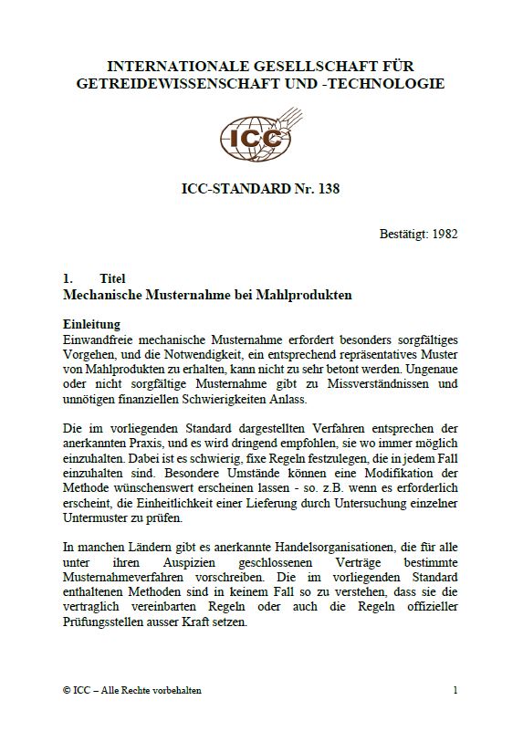 138 Mechanische Musternahme bei Mahlprodukten [PDF]