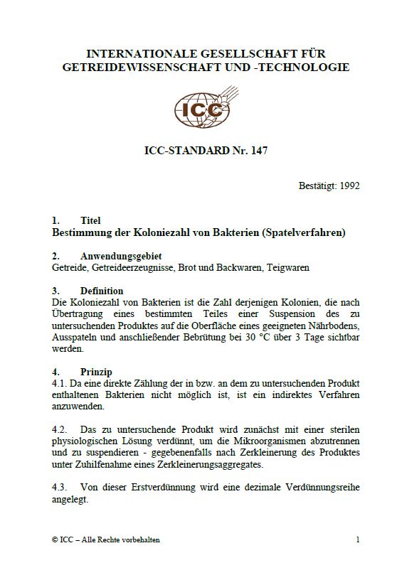 147 Bestimmung der Koloniezahl von Bakterien (Spatelverfahren) [PDF]