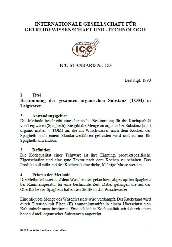 153 Bestimmung der gesamten organischen Substanz (TOM) in Teigwaren [PDF]