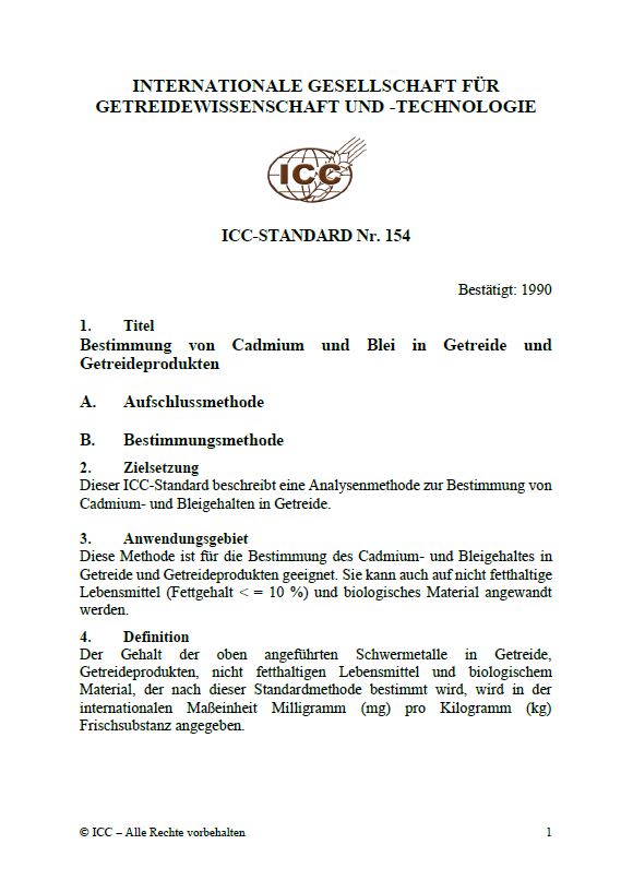154 Bestimmung von Cadmium und Blei in Getreide und Getreideprodukten [PDF]