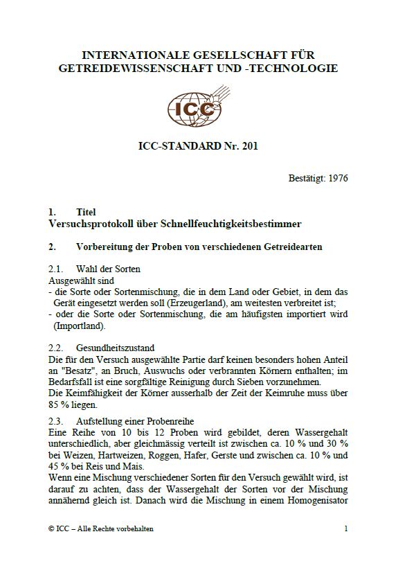 201 Versuchsprotokoll über Schnellfeuchtigkeitsbestimmer [PDF]