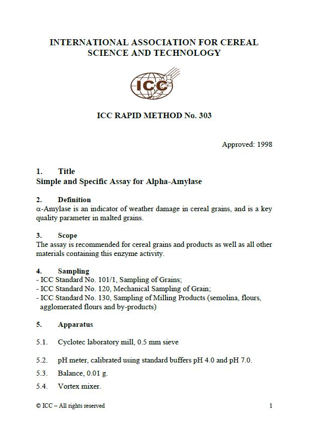 303 Simple and Specific Assay for Alpha-Amylase (Ceralpha-Method) [PDF]